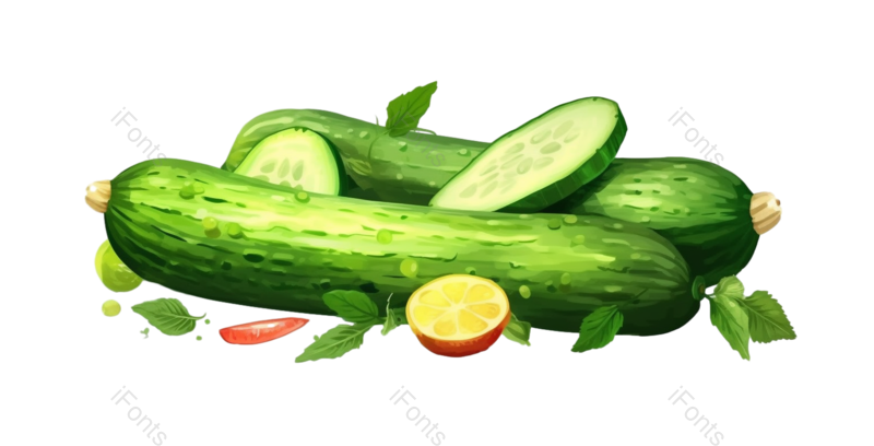 清新图片,绿色食物元素,蔬菜PNG,美味免抠素材